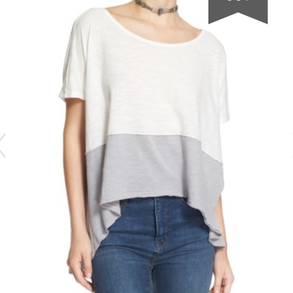 Free People Midnight Colorblock Teew
